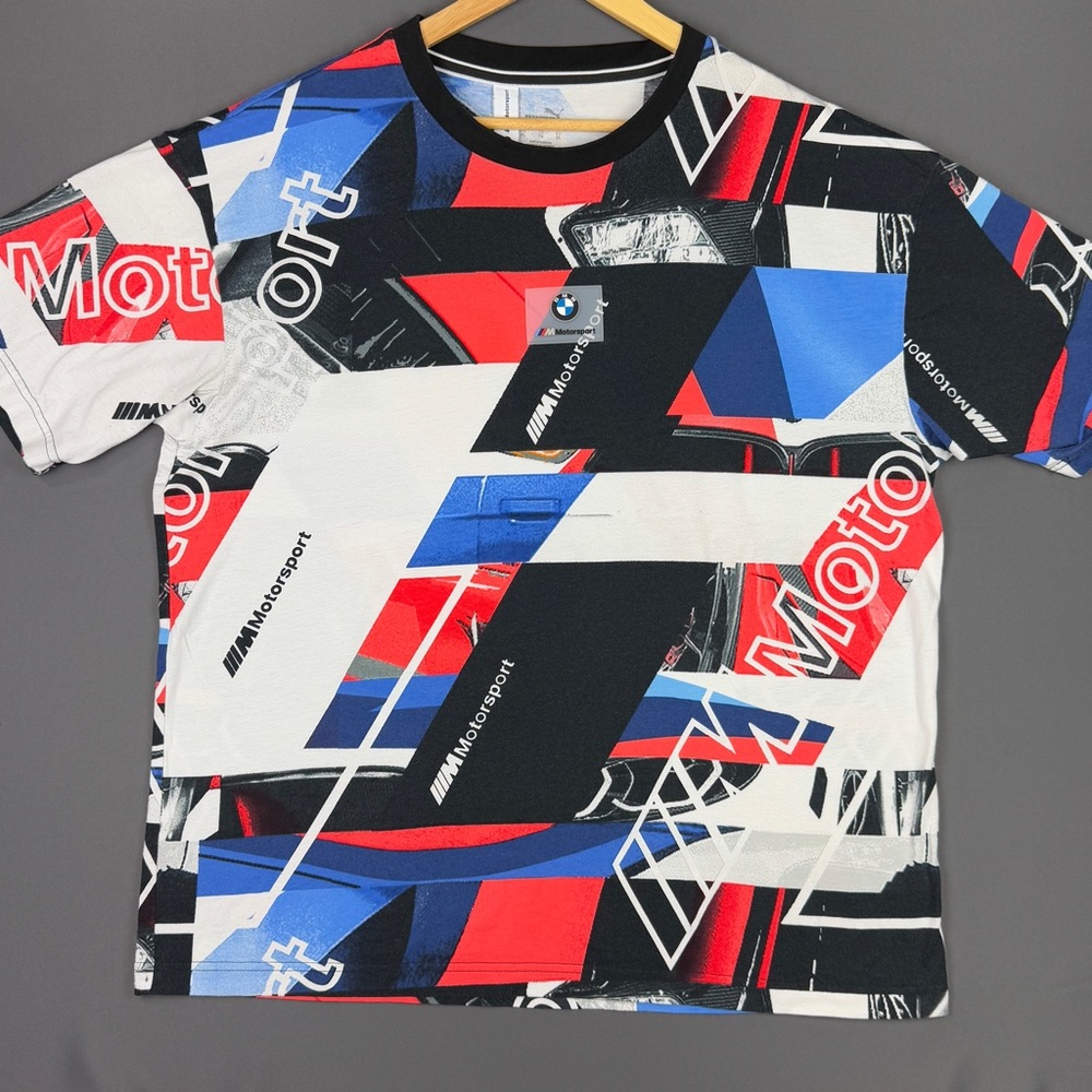 BMW x Puma Collab Motorsport XL AOP Shirt Racing Car Rare Promo